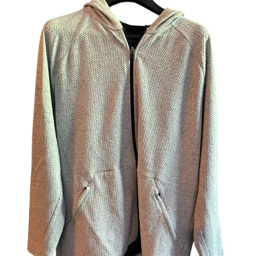 01 ALGO Men's XL‎ Gray Hooded Windbreaker Jacket Casual Fall